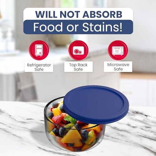 Replacement Lids for Pyrex Glass Food Storage Containers Round (2) for Bundle 1