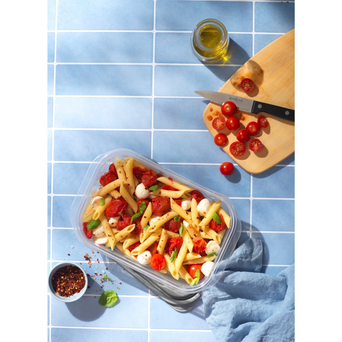Rectangle Food Storage Containers – 4 Cups – 6pcs/3ct Leak-Resistant