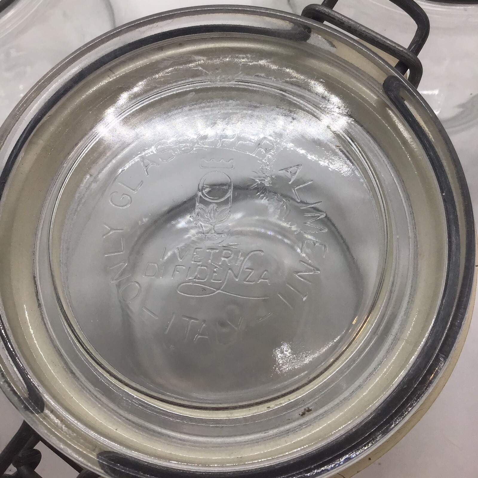 Set Of 3 Italian Glass Storage Jars With Airtight Lid 0.5 L Italy