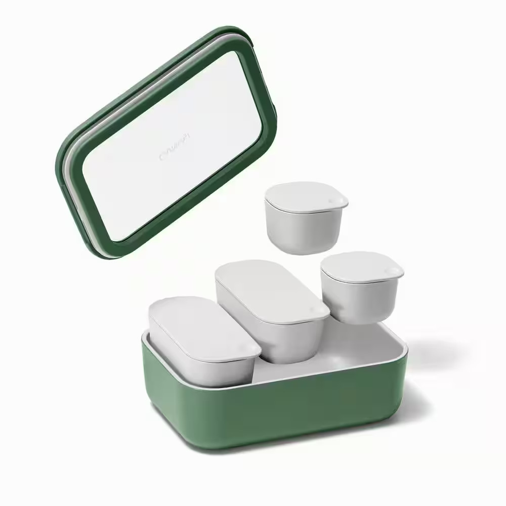 14-Piece Glass Food Storage Set Sage