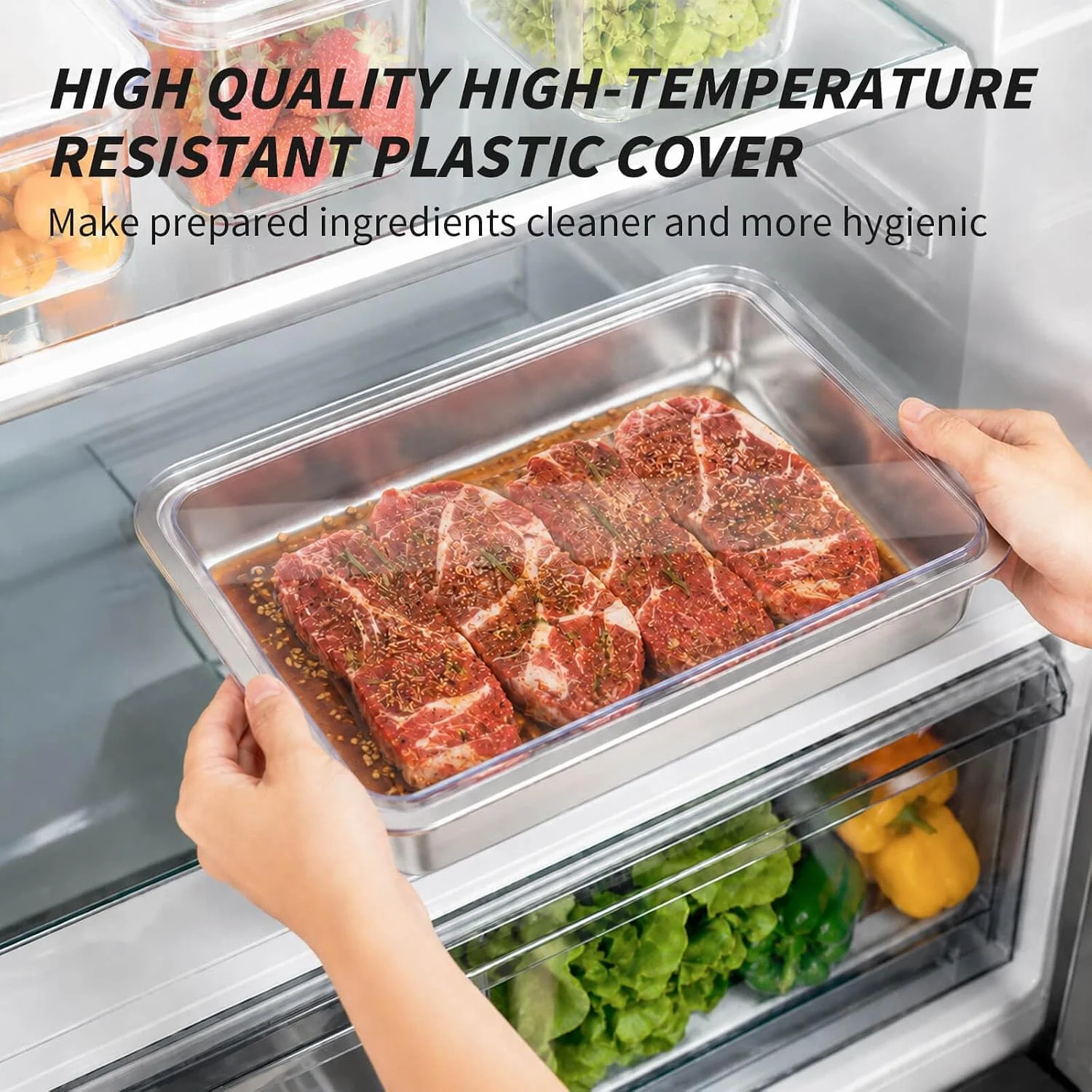 Grilling Prep and Serve Trays, Stainless Steel Large Capacity Food Prep Tray, Gr