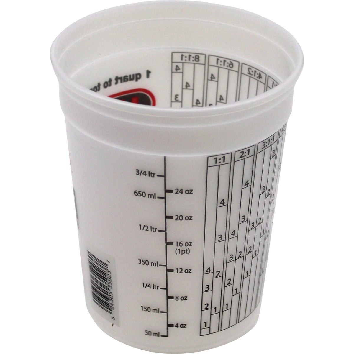 Leaktite 1 Qt. Semi-Transparent Multi-Mix All Purpose Mixing And Storage
