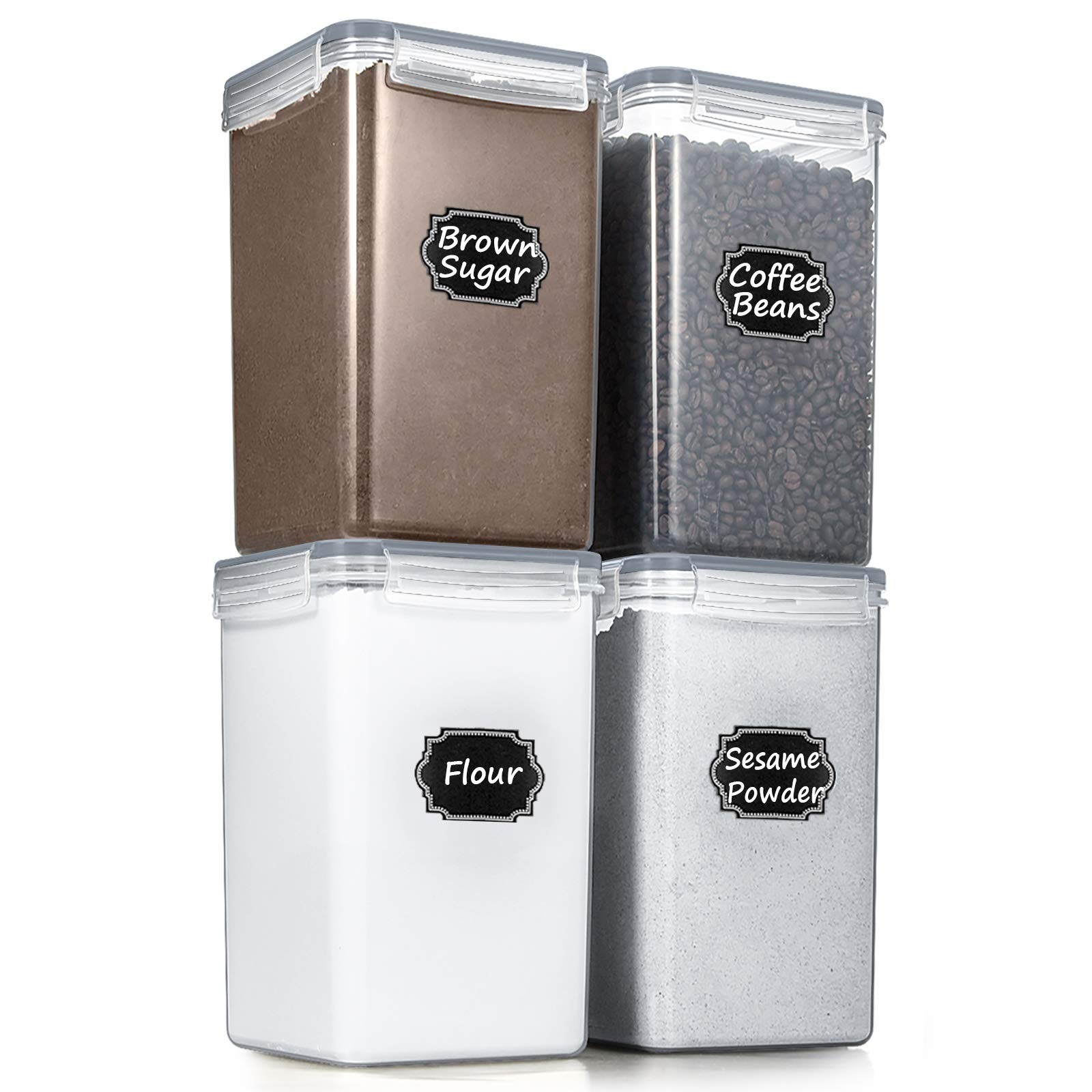 Extra Large Tall Airtight Food Storage Containers 6.5L/ 5.9QT, Plastic BPA Fr…