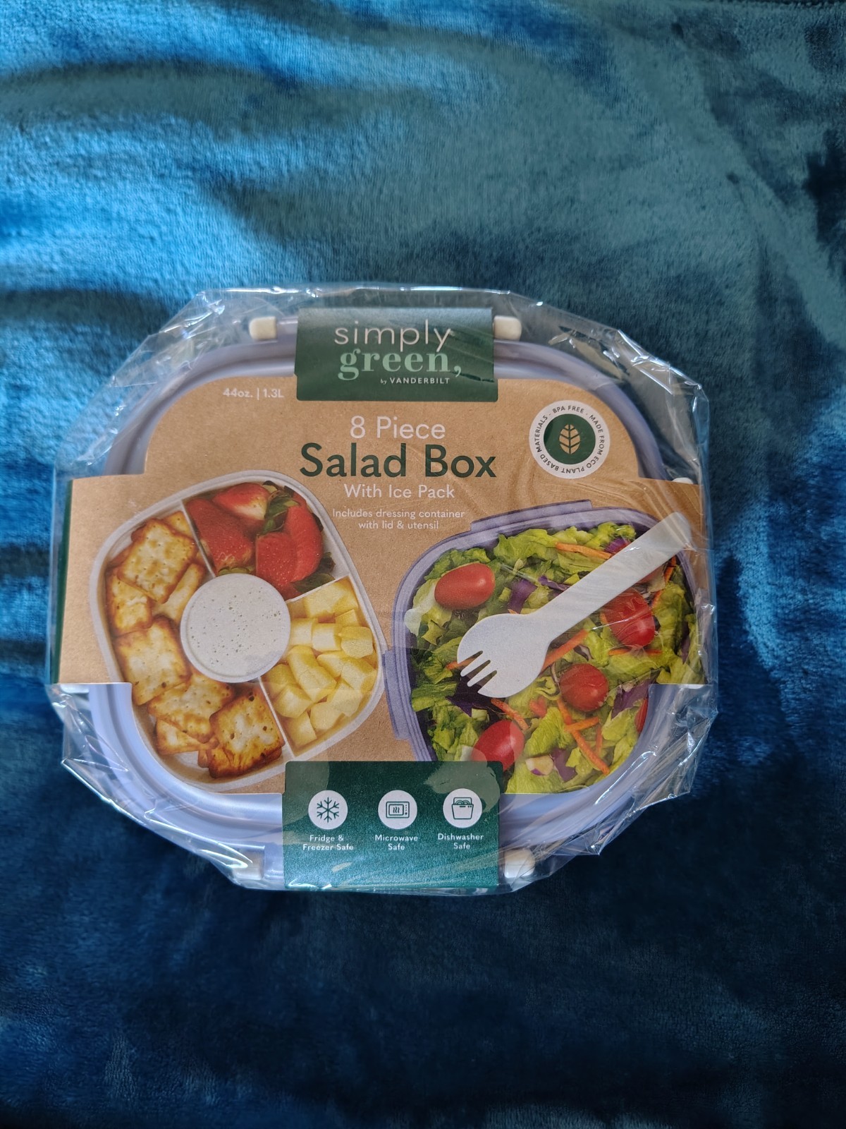 Simply Green by Vanderbilt Salad/Bento “To Go” Bowl/Container with Ice Pack