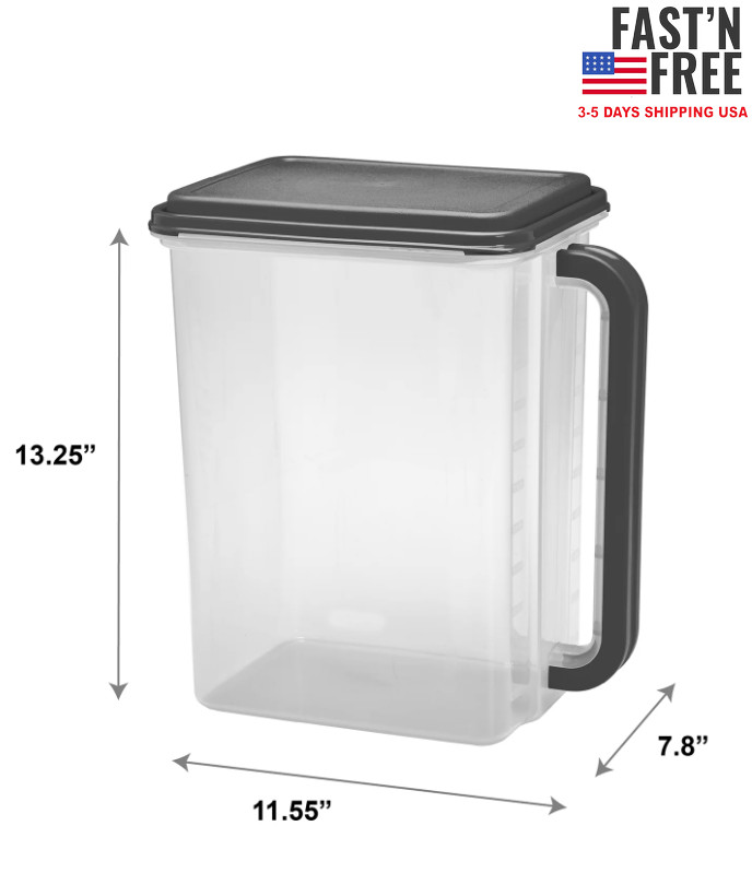 Mainstays Bulk Canister Holds 46 Cups – Dark Gray Lid and Handle, Food Storage