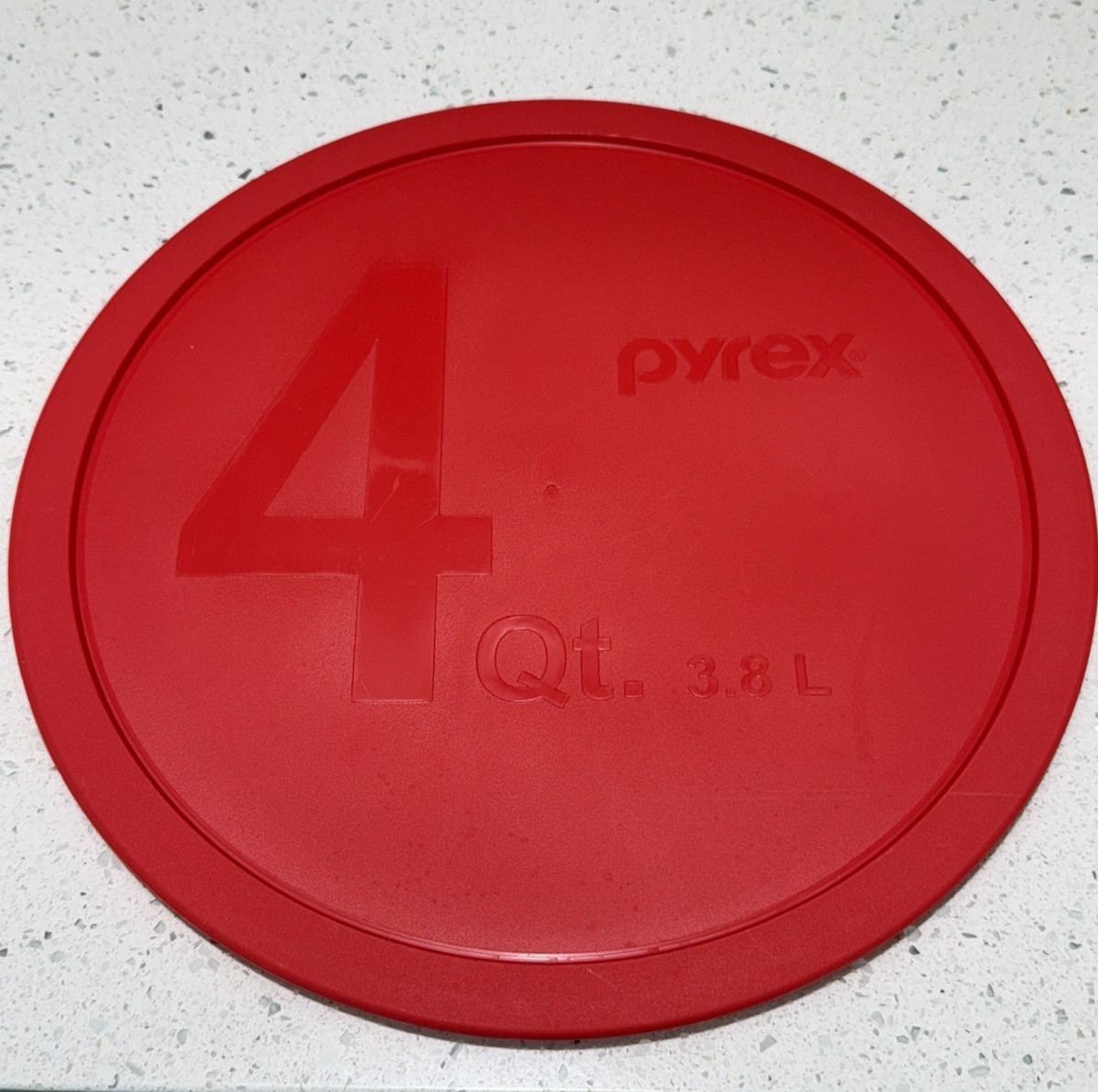 Pyrex 326-PC Red 4Qt 3.8 L Round Plastic Storage Lid Cover for Glass Mixing Bowl