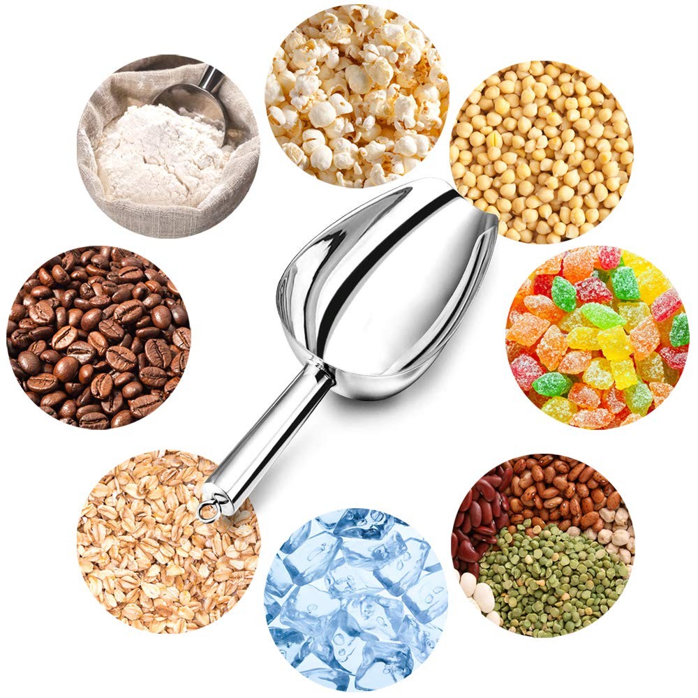 Stainless Steel Ice Scoop Small Metal Food Candy Scoop For Kitchen Bar Party Wed