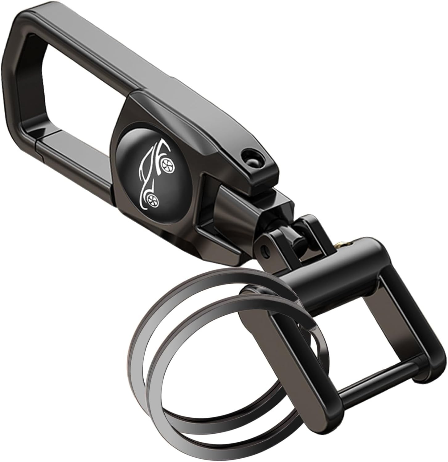 Metal Car Fob Keychain,Heavy Duty Key Chain with 2 Detachable Key Rings,Key