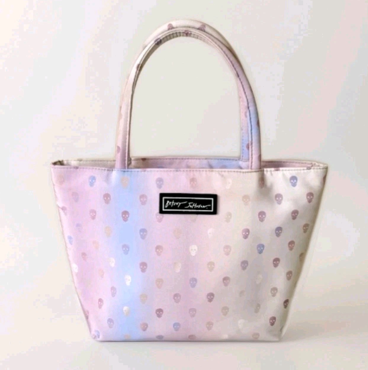 BETSEY JOHNSON Pink Purple Hand Bag Lunch Tote Bag Insulated