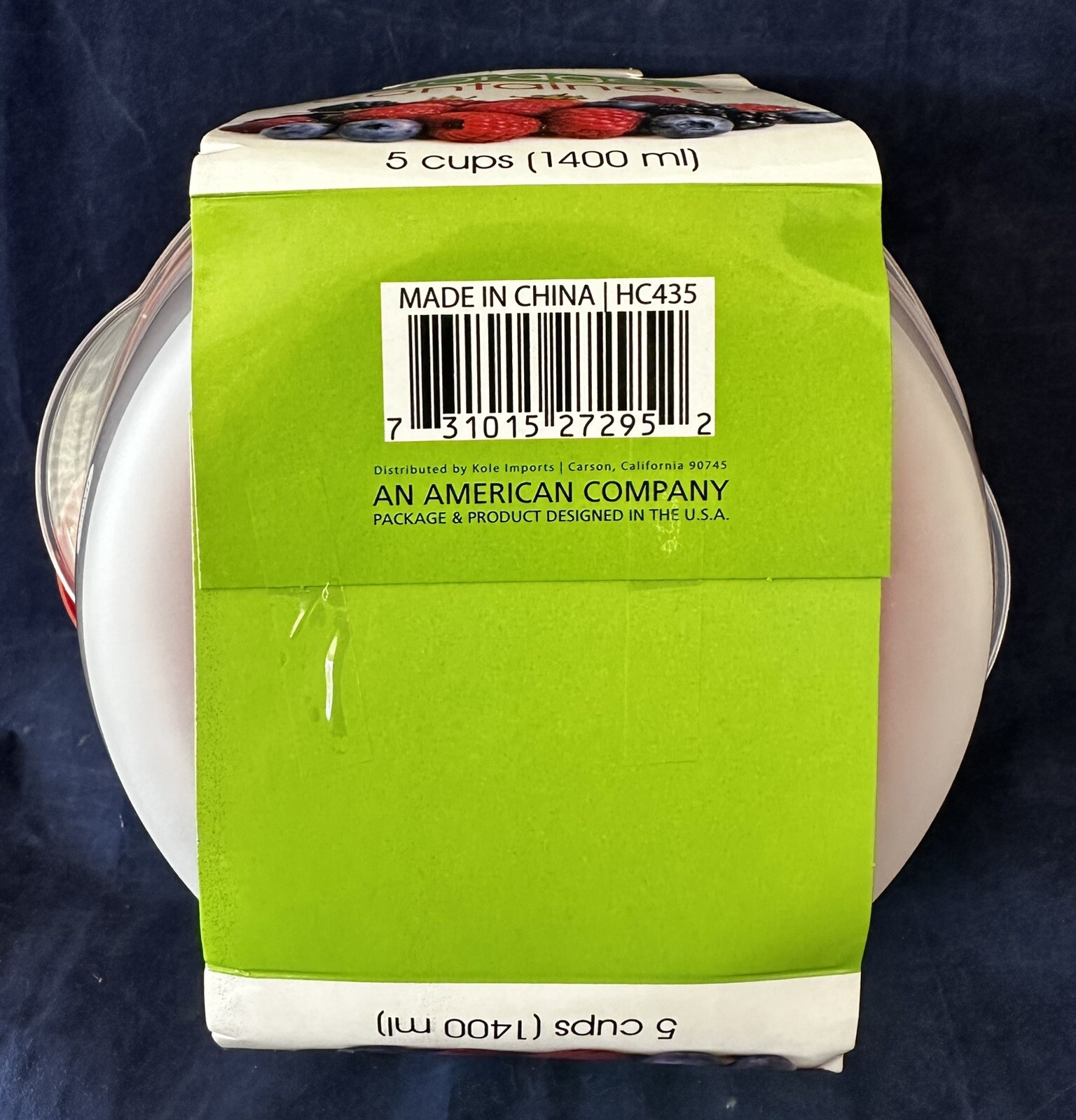 Large 2 Pack Plastic Storage Containers, 5 Cup, 1400 Ml, Brand New, Set of 3