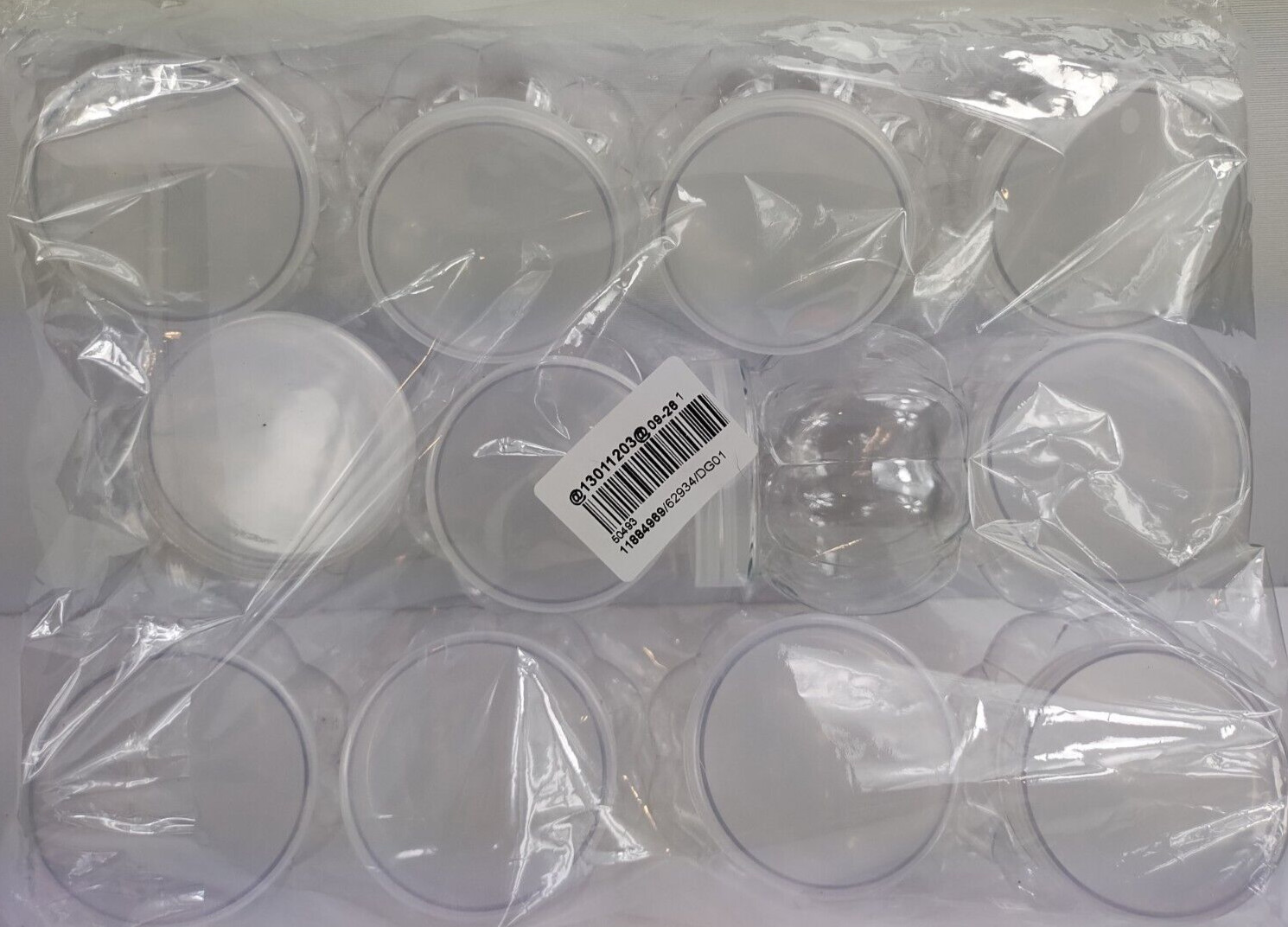Pumpkin Shaped Plastic Containers w/ Screw On Lids 12 Pack NEW
