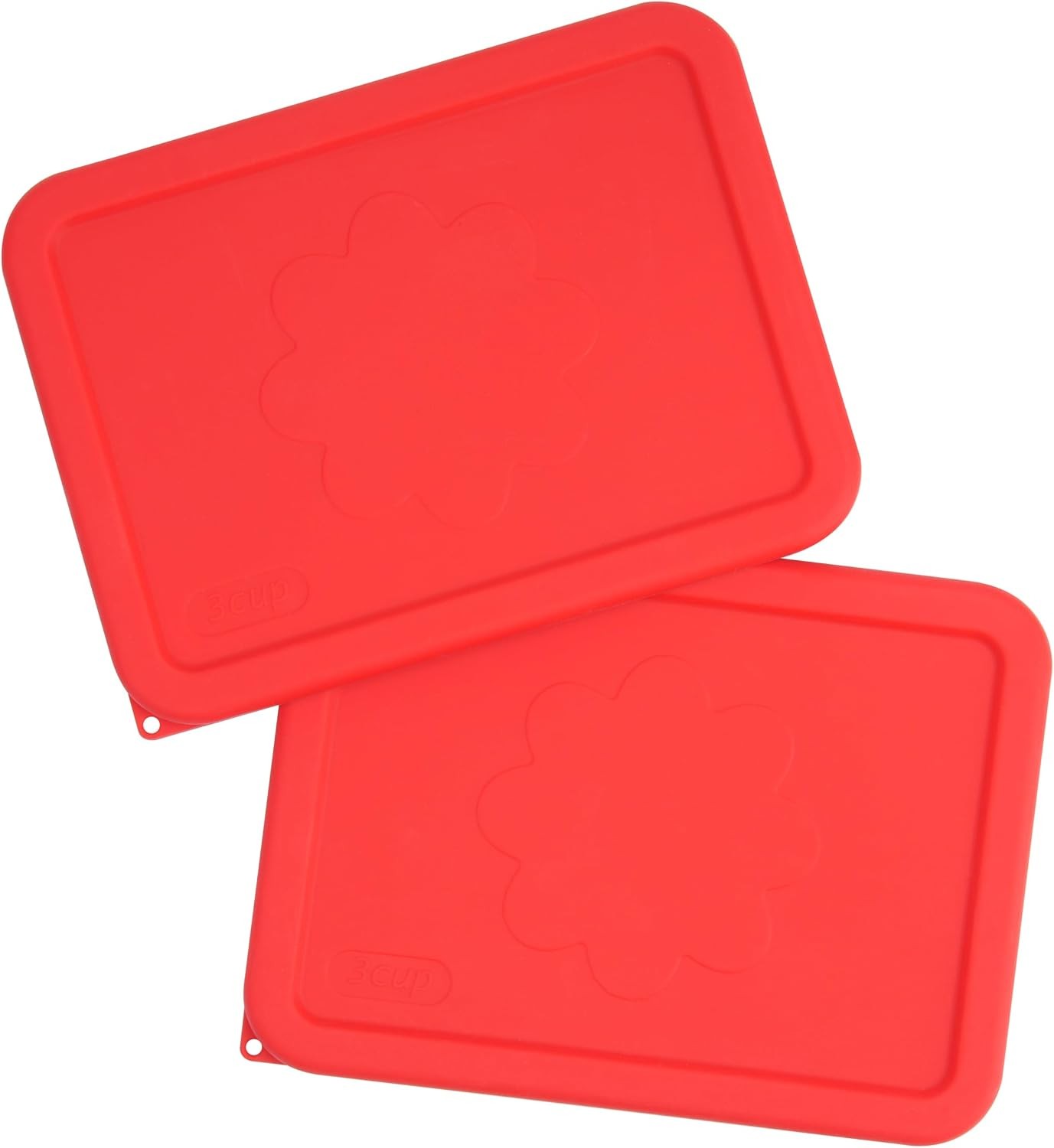 3 Cup Rectangle Silicone Lids Replacement for Anchor Hocking Glass Bowls