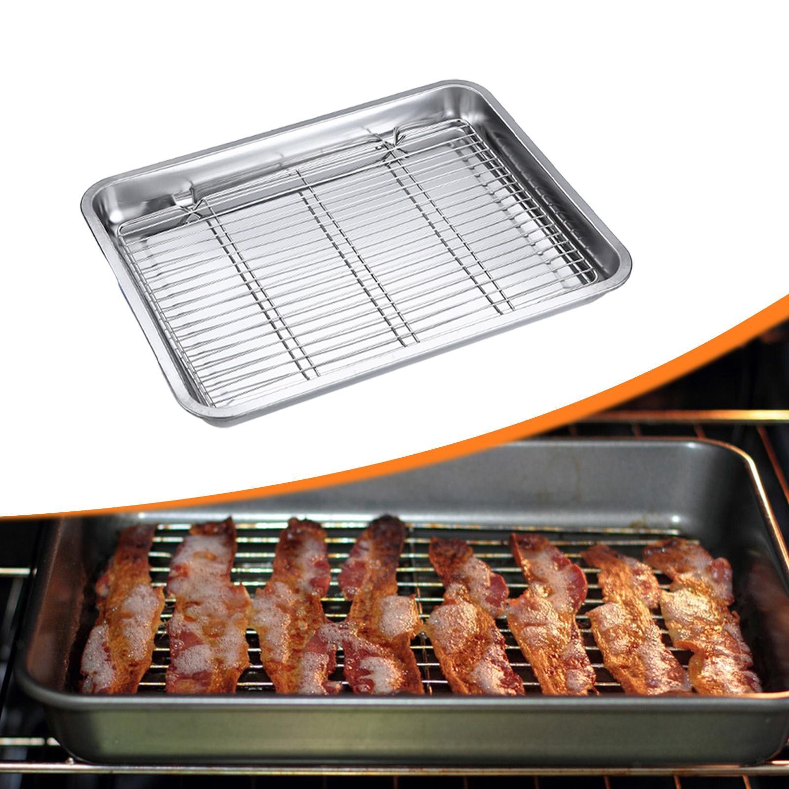 Baking Sheet with Rack Oil Draining Pan for Cooking Pizza Crisper Commercial
