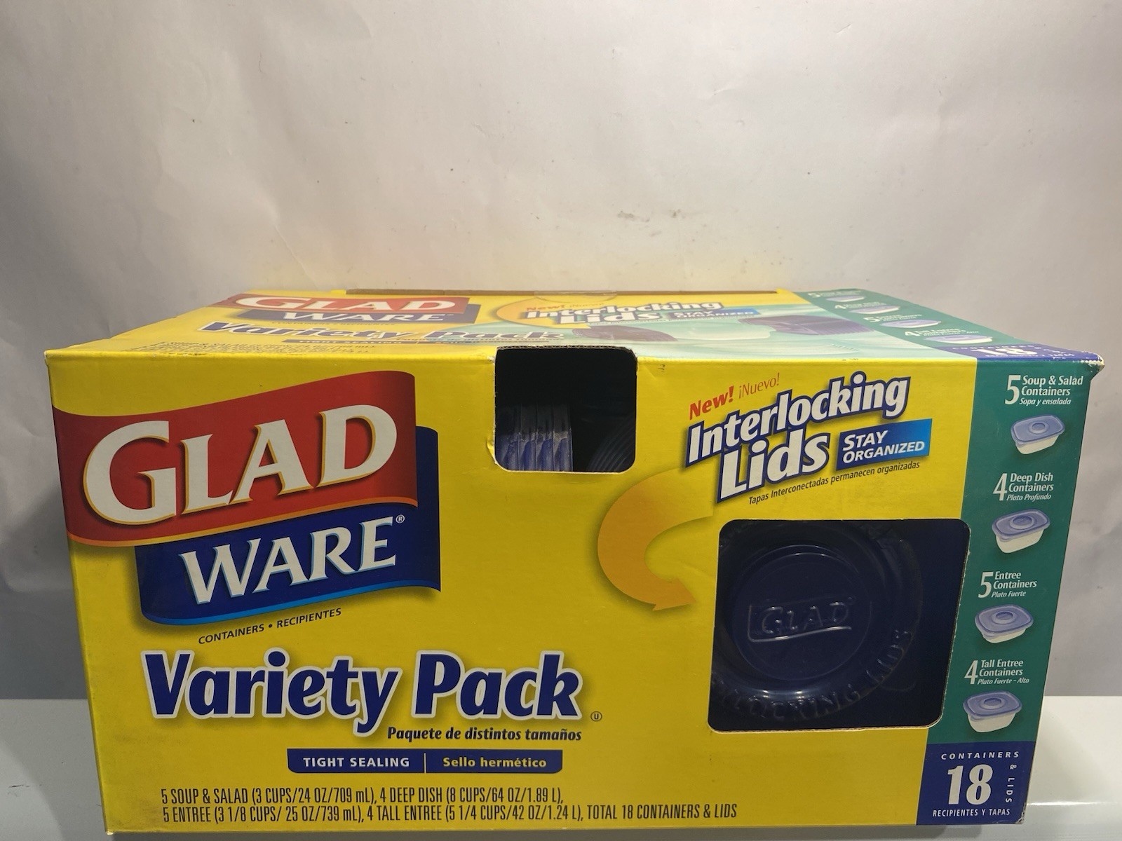 NOS 2006 Glad Ware Gladware 18 Containers Lids New Variety Pack Wow