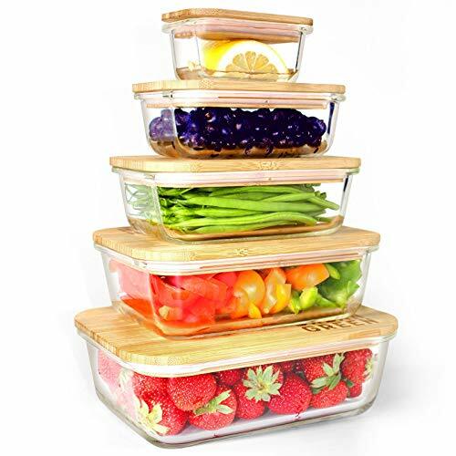 Glass Containers With Bamboo Lids Meal Prep Glass Containers Glass Food Storage