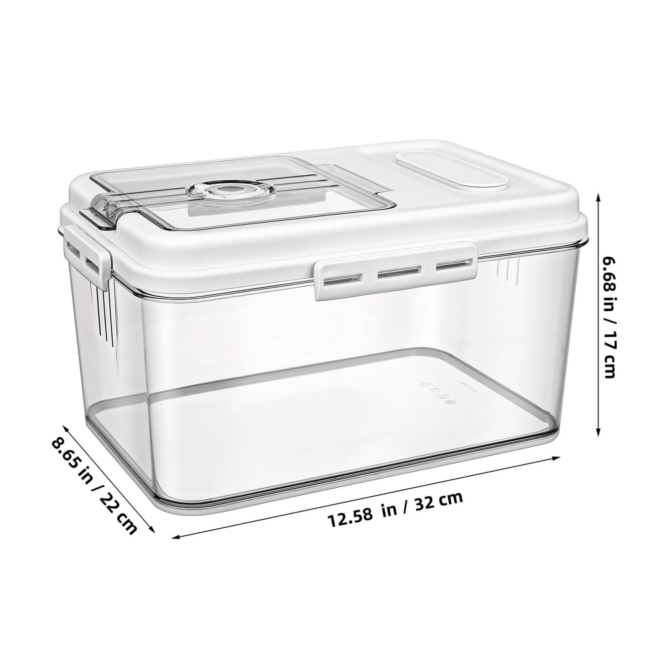 Airtight Rice Storage Container 12.6X8.7X6.7In Large Capacity Kitchen Grain D…