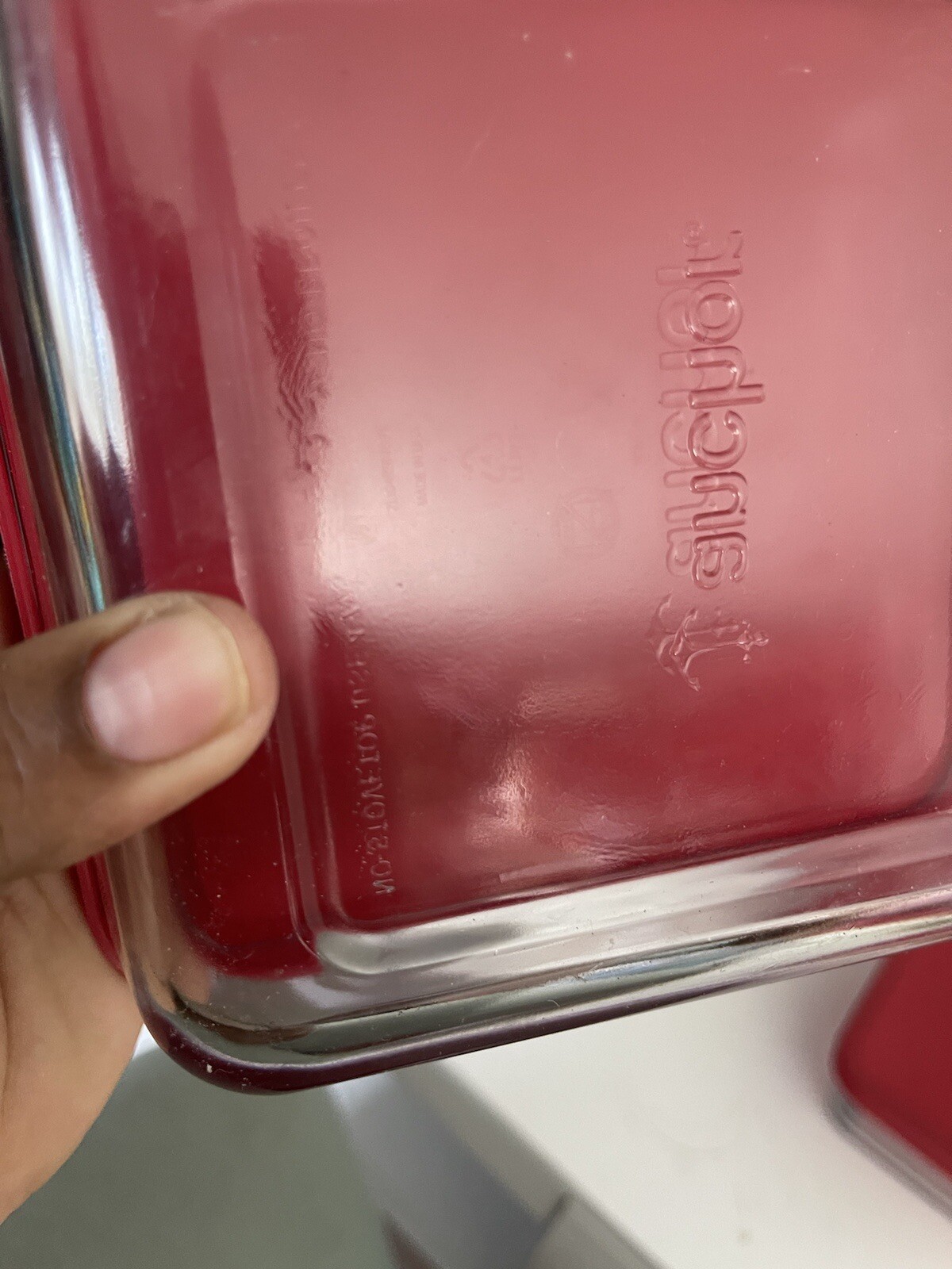 Pyrex Simply Store Glass Storage Container, Variety Size, Red, 8 Piece