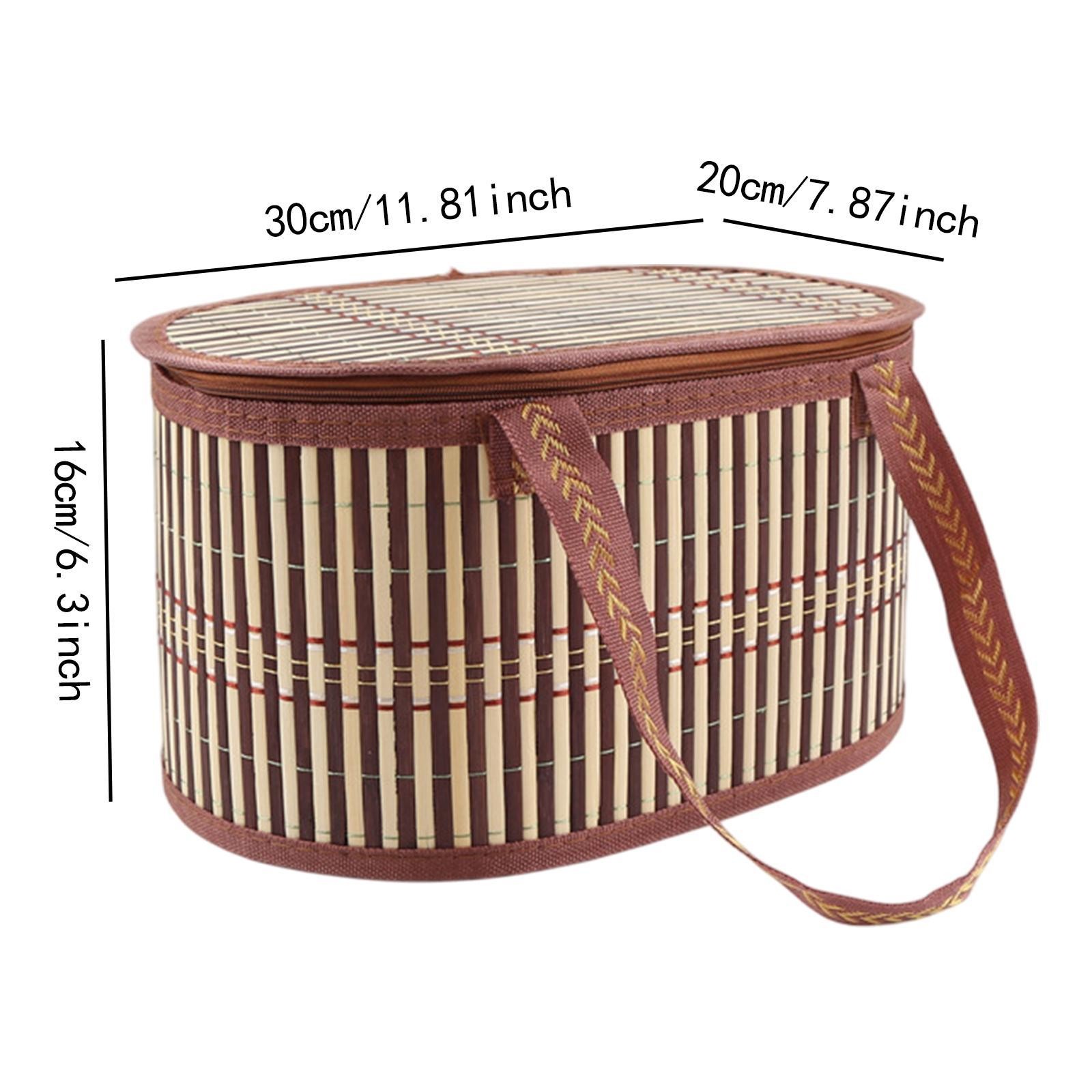 Bamboo Basket Gift Basket Organizer with Lid Storage Organizer Decorative