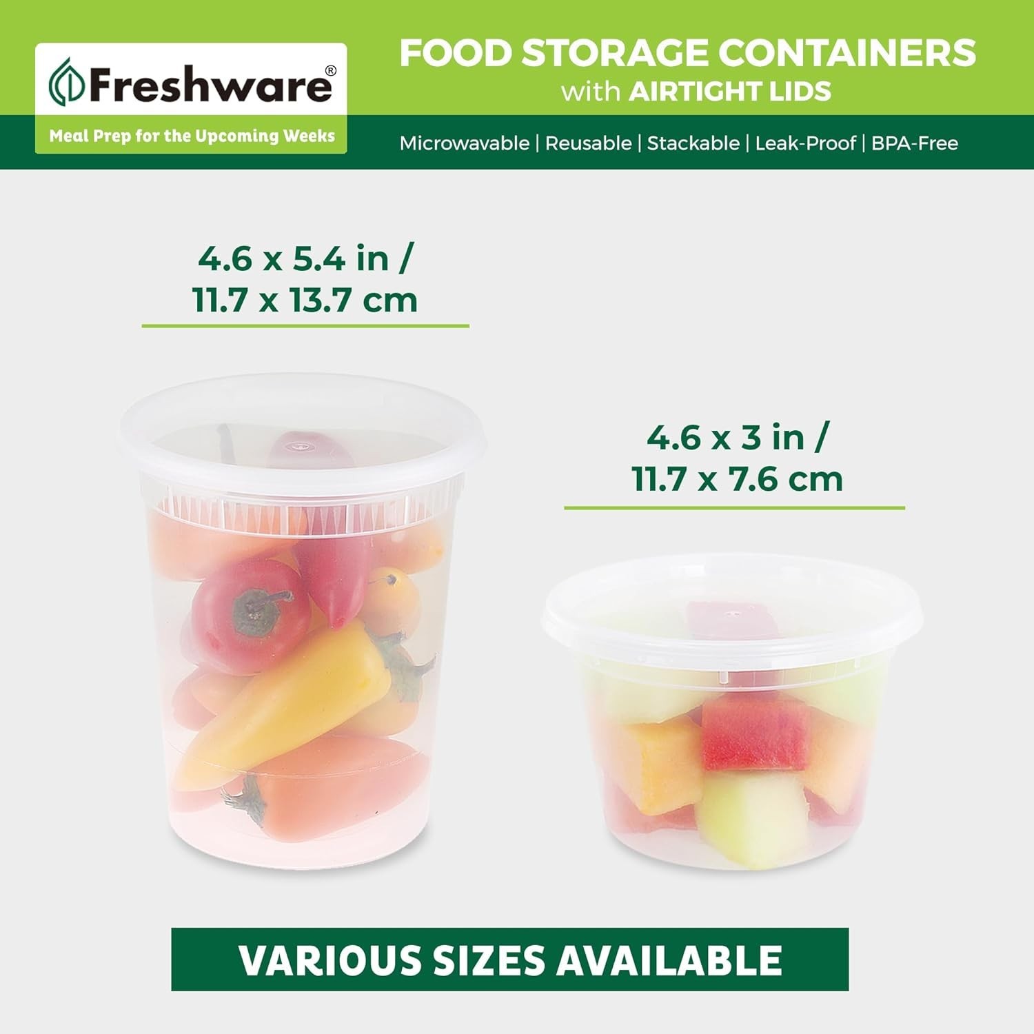 48 Pack of 16 and 32 oz, 24 sets each size Food Storage Containers with Lids,…