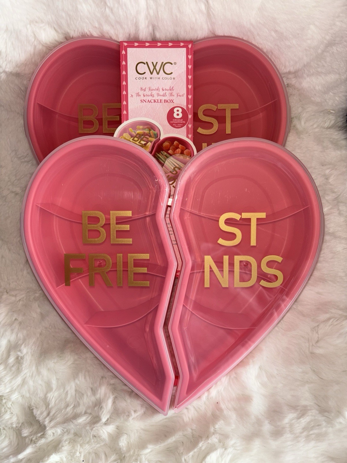 TARGET Valentine Best Friends Heart-Shaped Snack Box SNACKLE Box Red