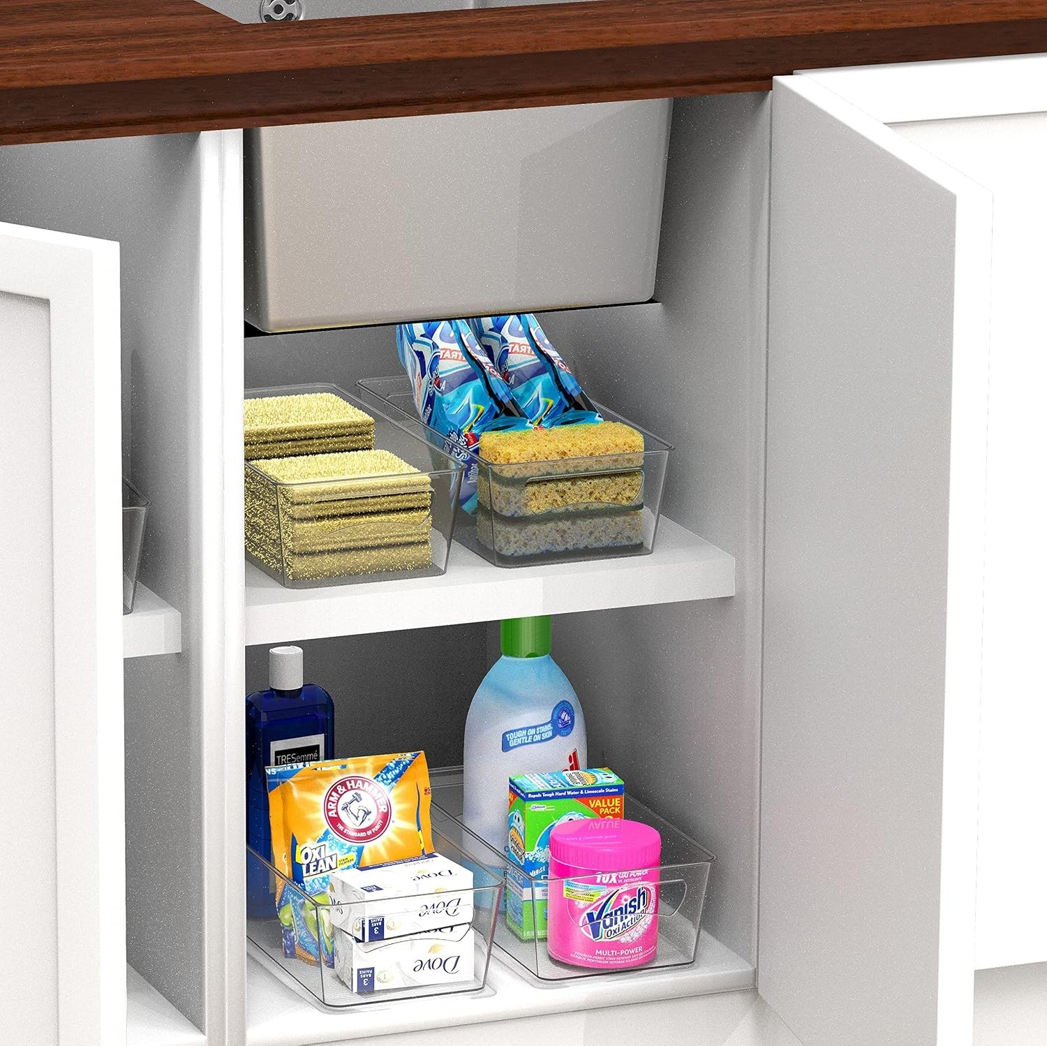 Clear Fridge Organizer Bin 12.5″L x 6.25″W x 3.5″H – Effortless Kitchen Storage