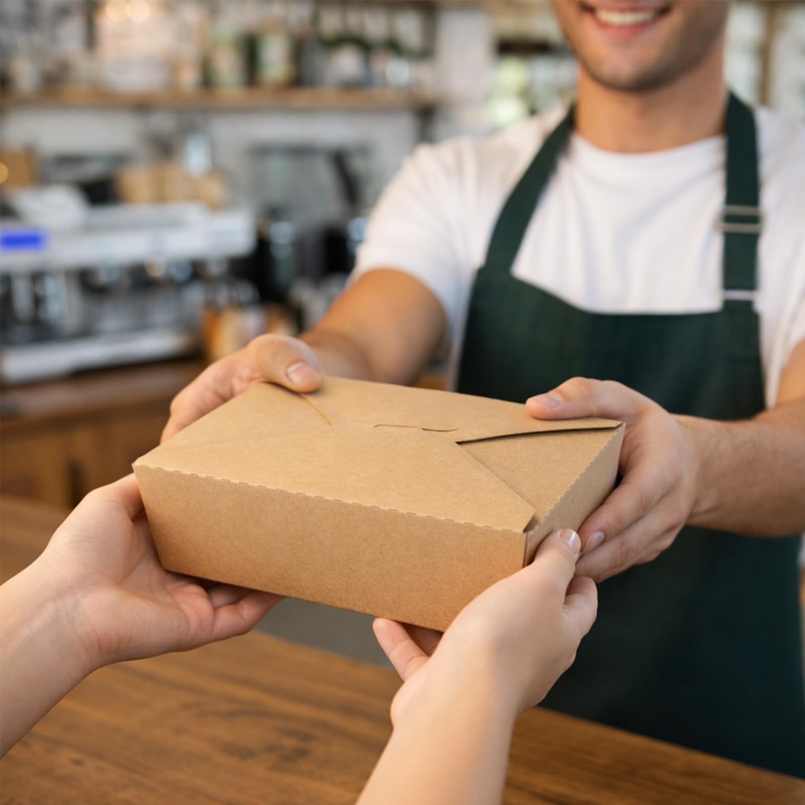50 Pack Kraft Take Out Food Boxes, 36OZ To Go Boxes, Disposable Food Containe…