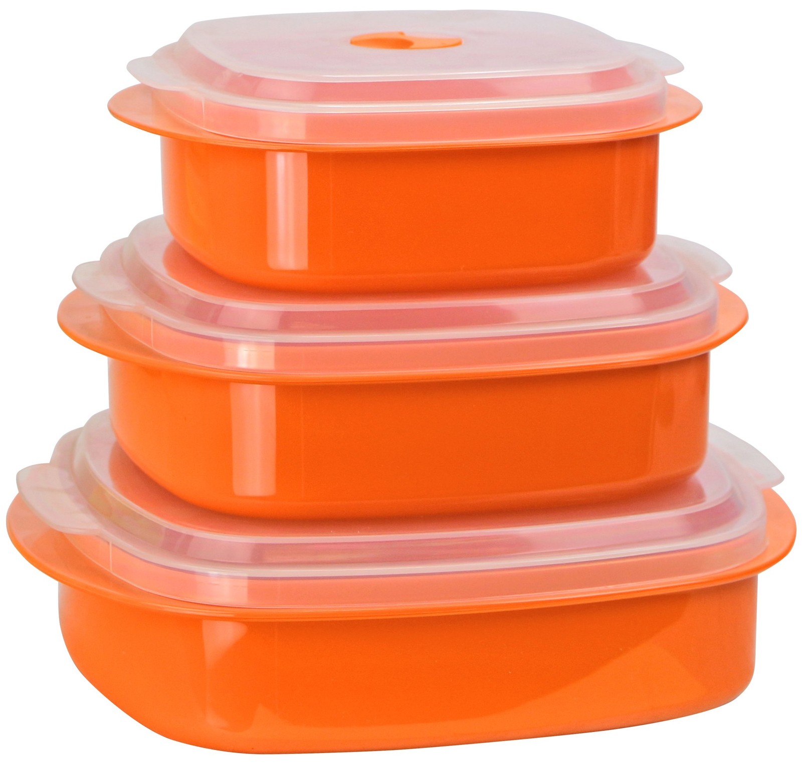 Reston Lloyd Calypso Basics Microwave Cookware, Orange, Multiple Sizes, 6-Piece