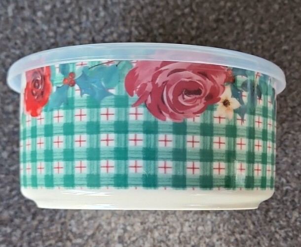 Pioneer Woman ~ Wishful Winter ~ Stoneware ~ 4.9″ Food Storage Container w/Lid