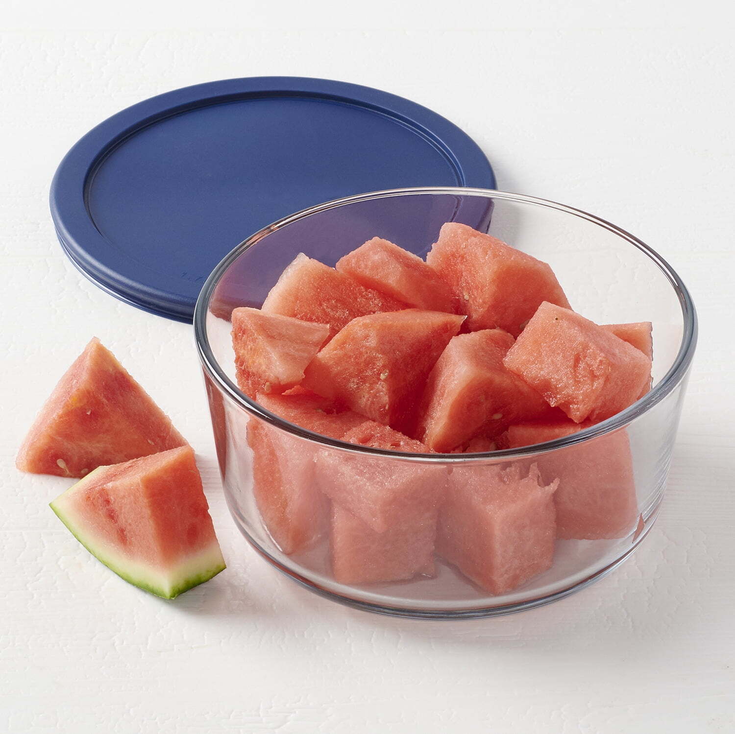 Glass Food Storage Container with Lid, 7 Cup Round