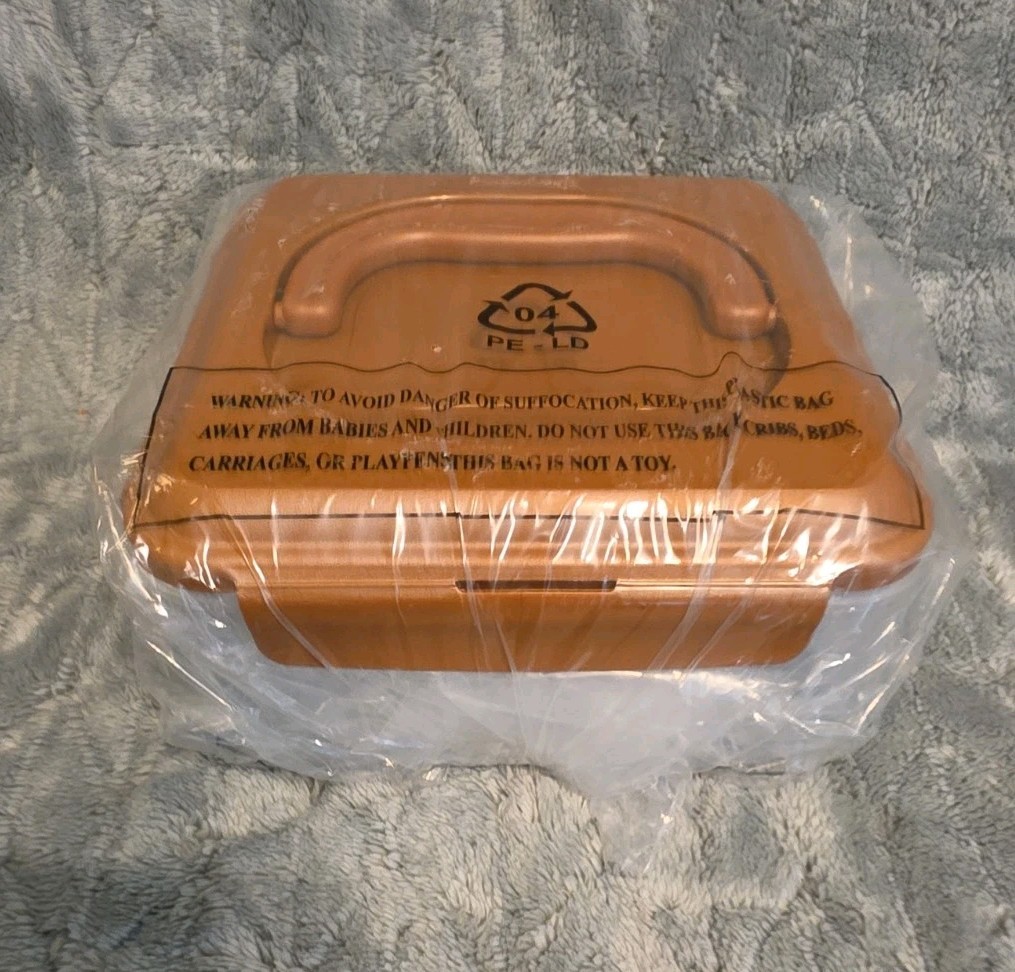LocknLock Brand Clear Plastic Copper Lidded Food Storage System 4pc Nested NEW