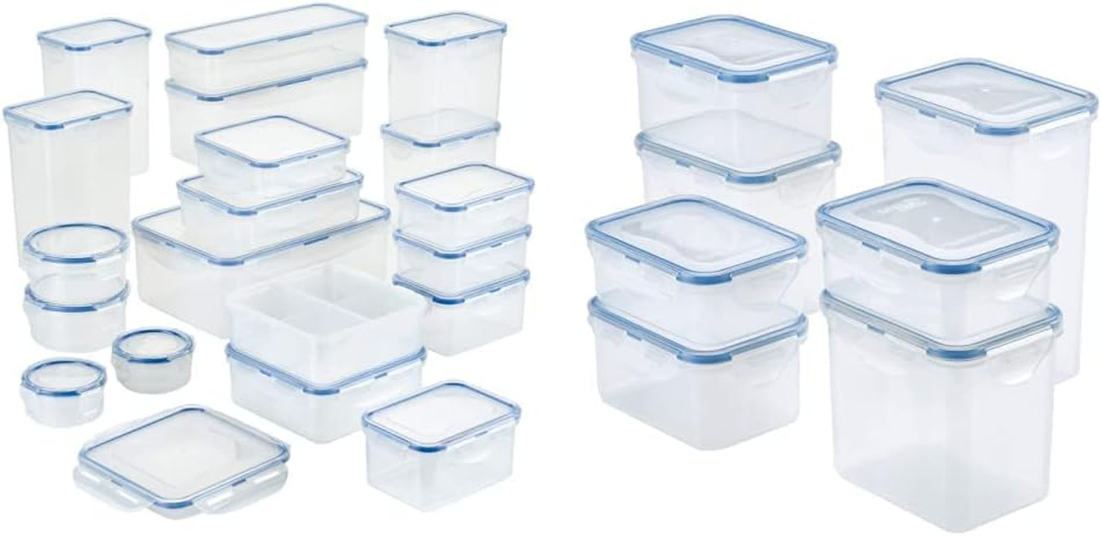 Easy Essential Storage Set/Food Containers Airtight Bins/Bpa-Free/Dishwasher Saf