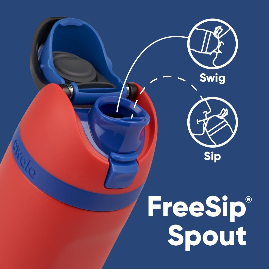Owala Marvel Freesip Insulated Stainless Steel Water Bottle Straw For Sports