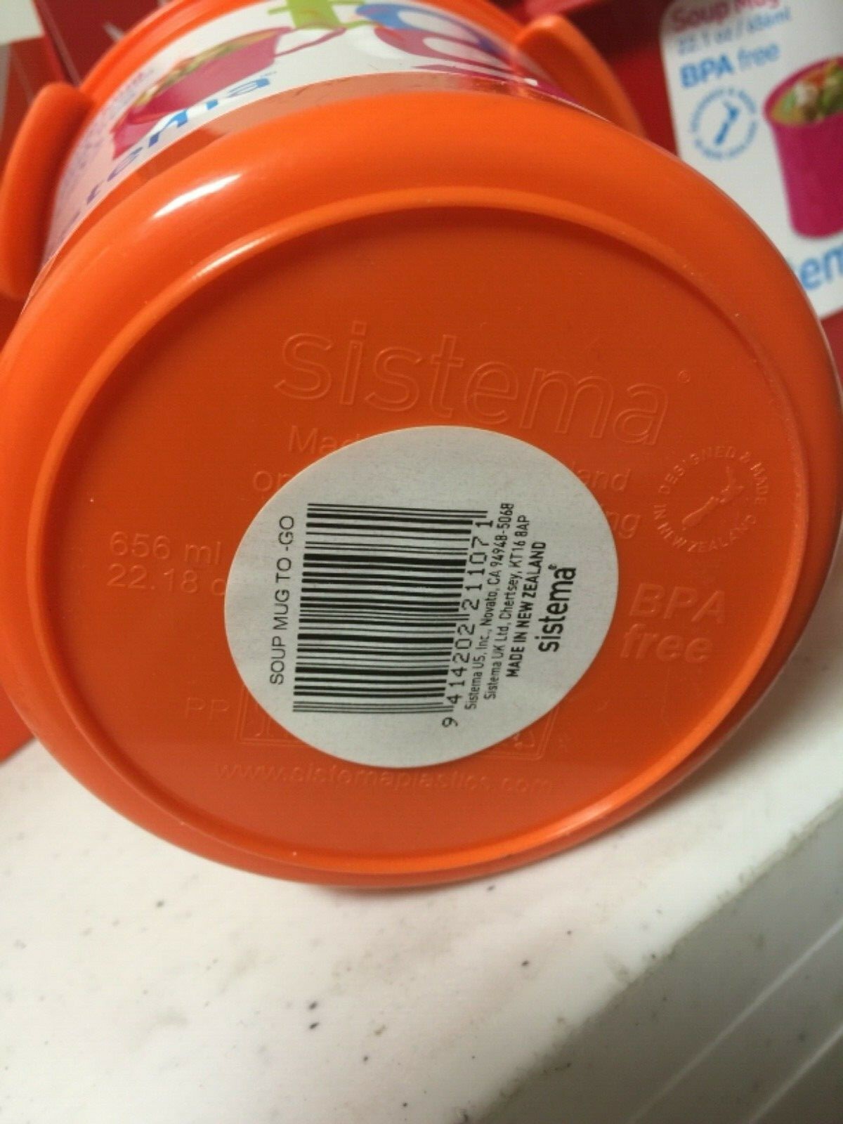 Brand New with gift boxes Sistema To-Go Soup Mug 22.1 oz Microwave Safe BPA free