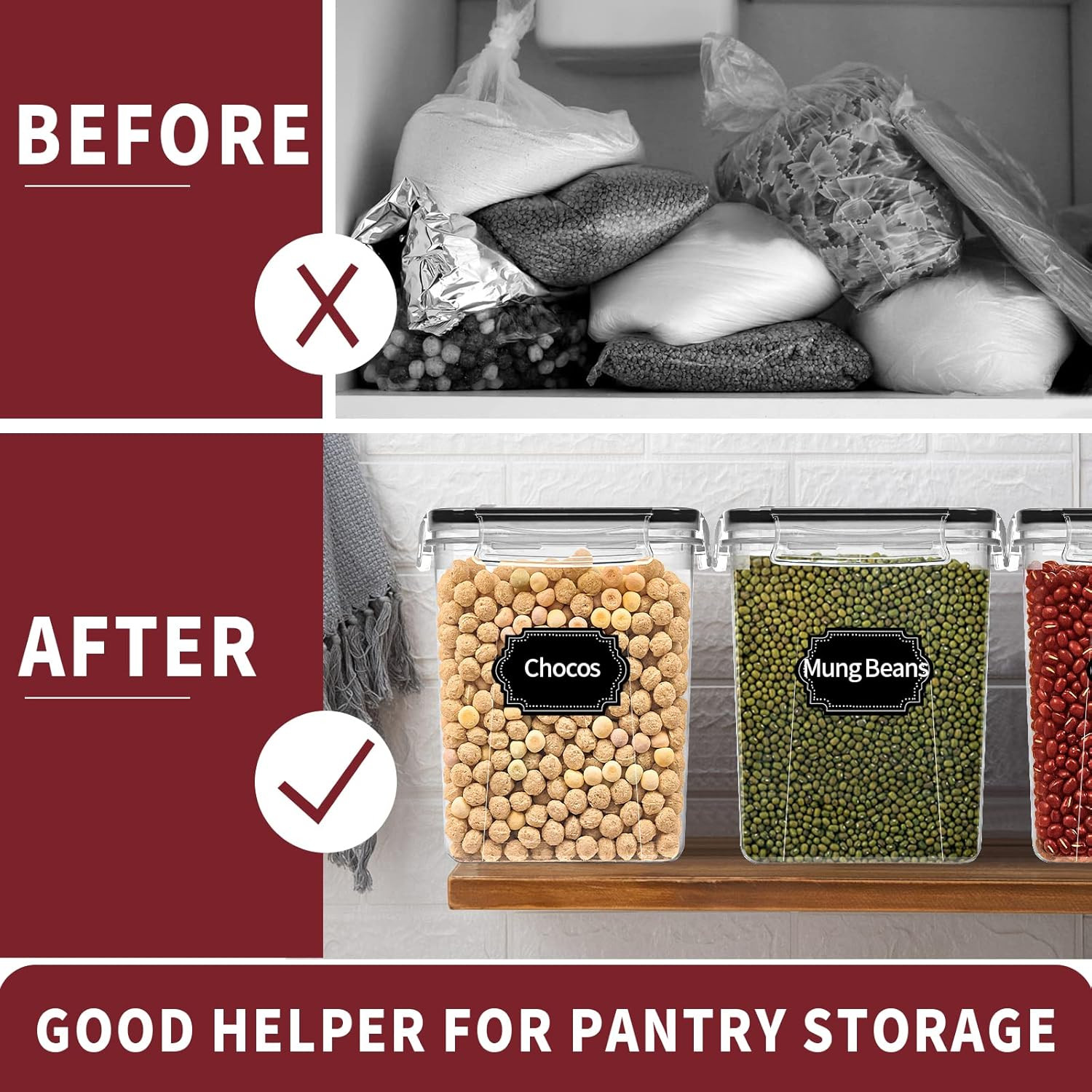 10 PCS Flour Sugar Storage Containers for Organizers and Storage | BPA Free, Air