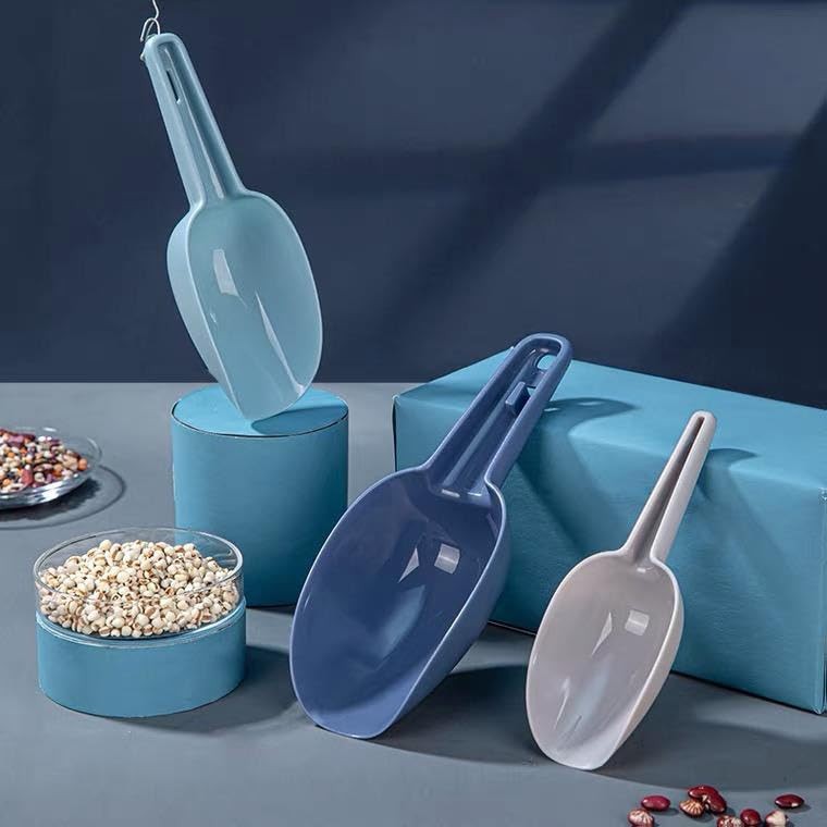 Set of 3 Multipurpose Kitchen Scoops Plastic Ice Scoops for Flour Sugar Rice
