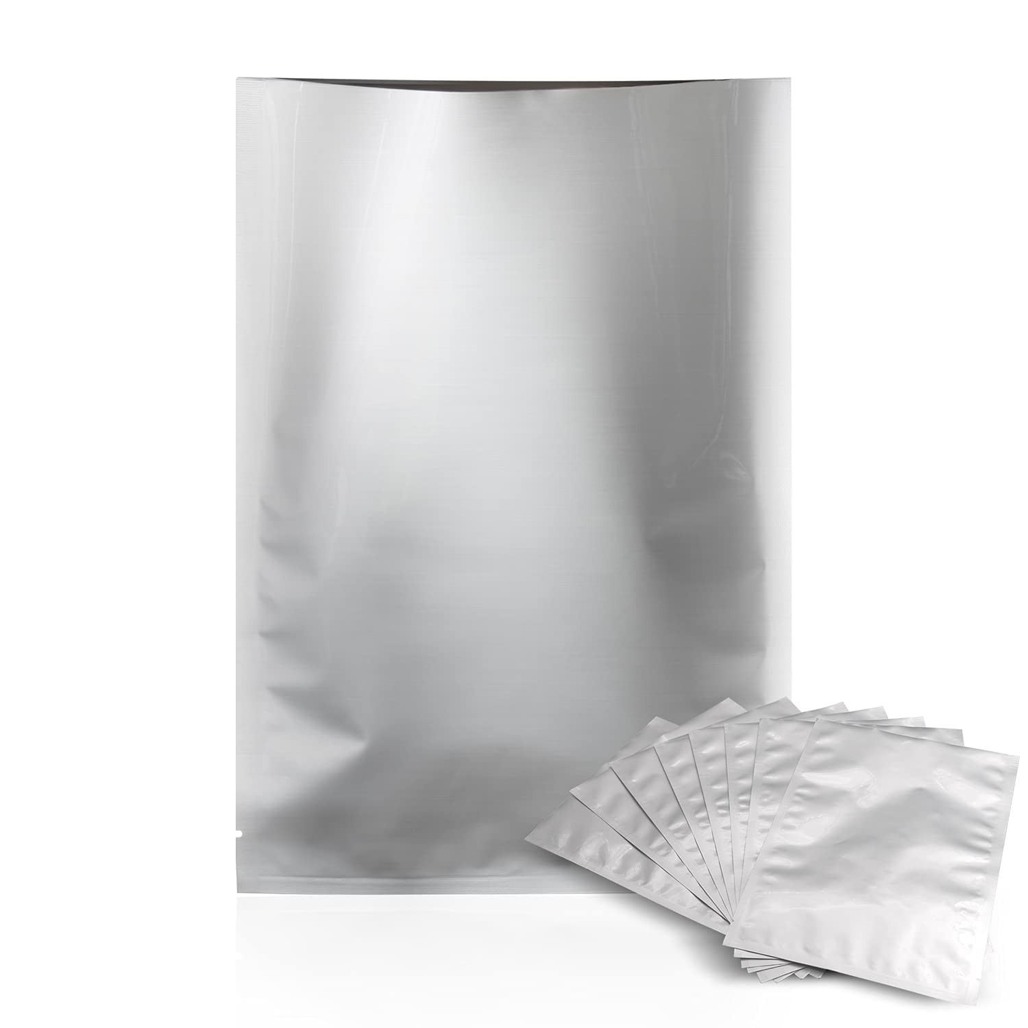 Mylar Bags for Food Storage – 100 Pack 6×9 Inches Square Heating Cooking Pouc…