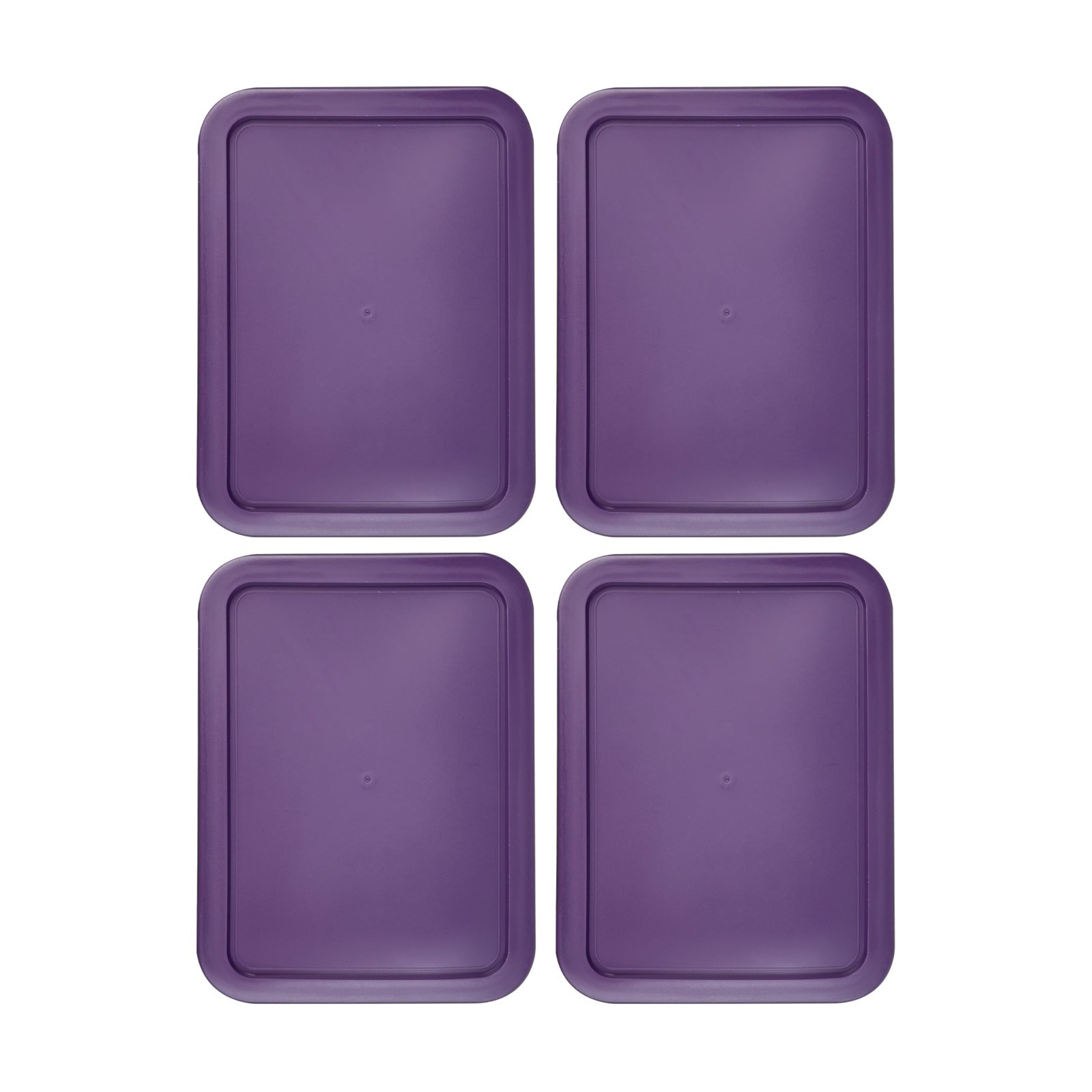 Replacement Lids for Pyrex 7212-PC 11-Cup Rectangle Purple 8″ x 9.75″ 4-Pack