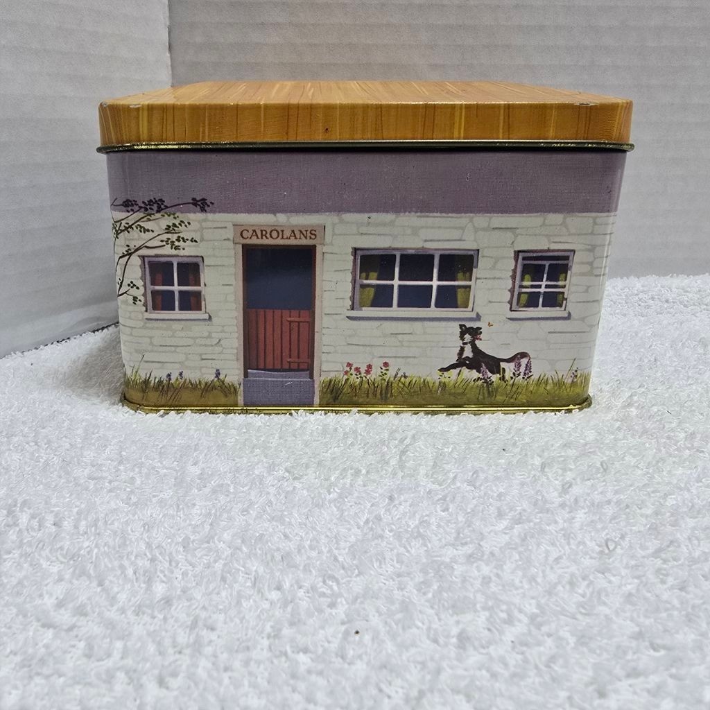 Vintage Carolans Country Cream Storage Tin House Design
