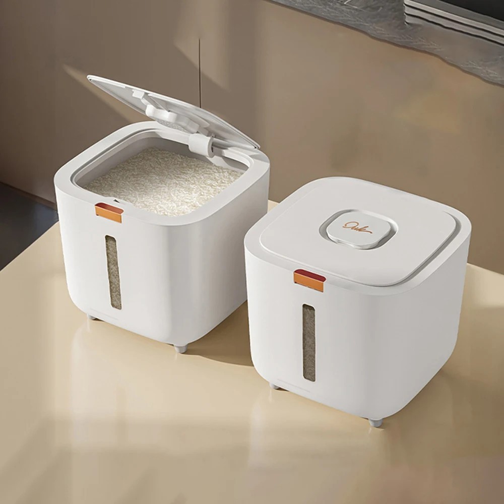 Insect & Moisture Proof Rice Storage Box 5/10KG Sealed Grain Container with Lid