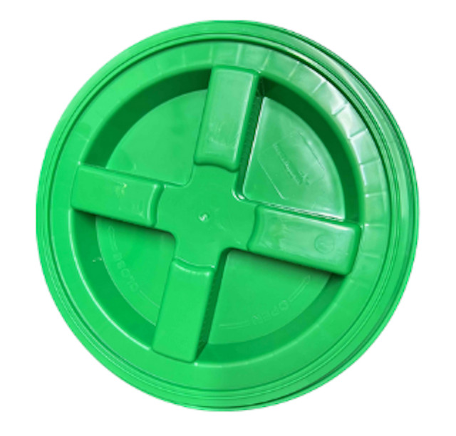 House Naturals Screw On Lid Green for 5 gallon 3.5 gallon buckets ( Pack of 3)