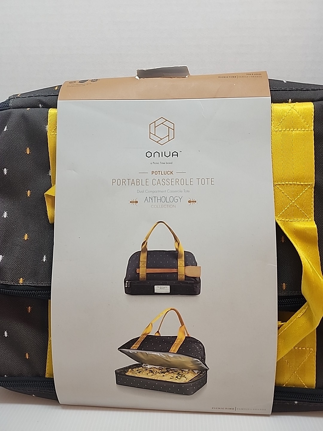 ONIVA Portable Casserole Insulated Tote (7×16.5×10.8) NEW picnic Bbq Travel