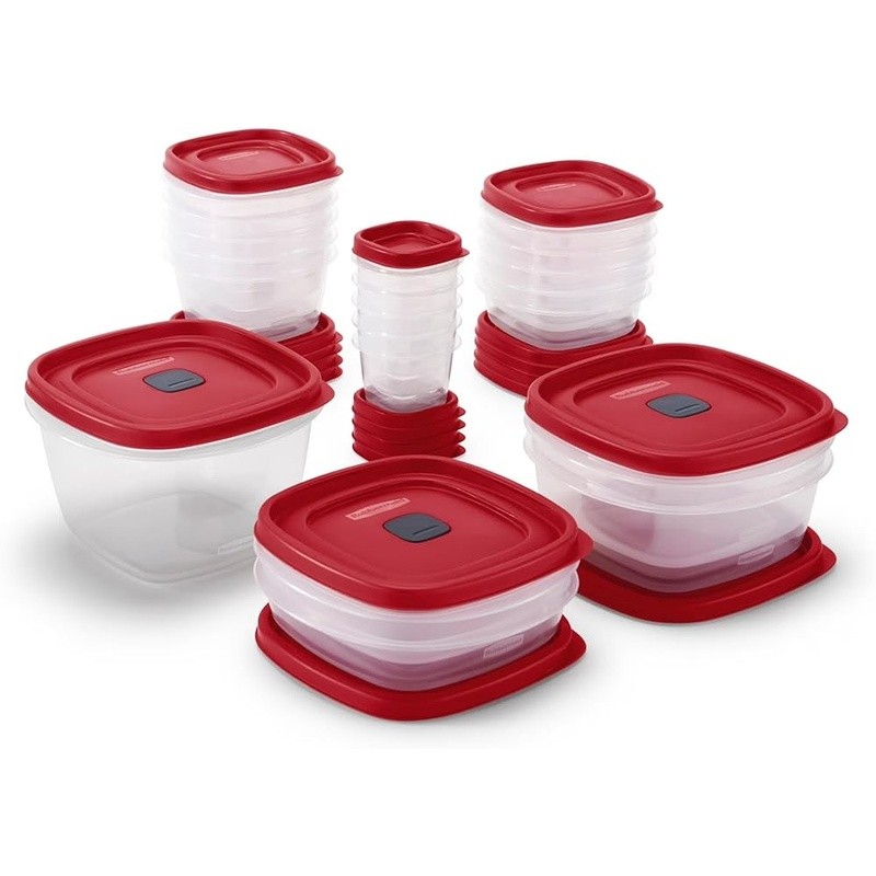 Durable BPA Free Food Storage Containers W/ Vented Lids Easy-Find Design New