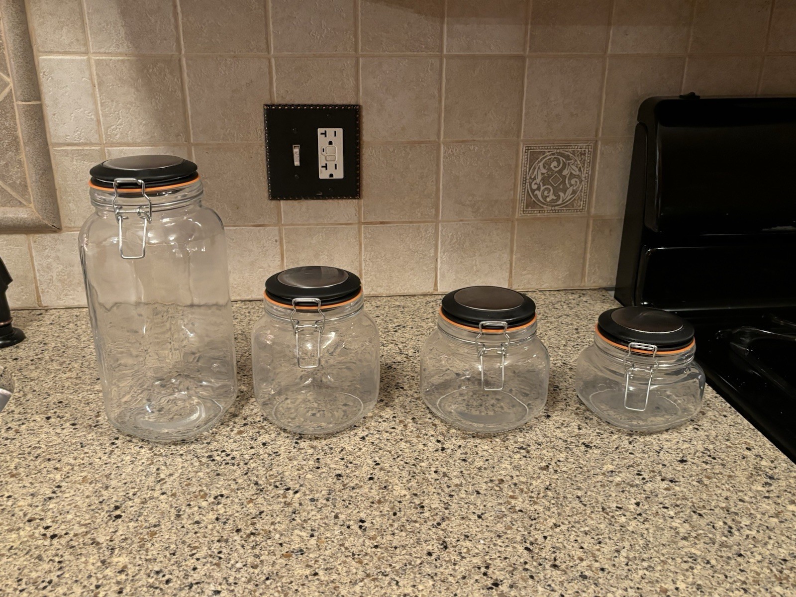 Glass Storage Container Jars With Lids