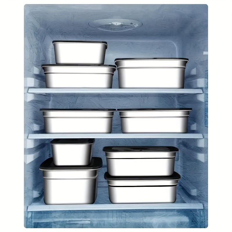 Stackable Stainless Steel Lunch Containers Box with Lids Leak-Proof Food Storage