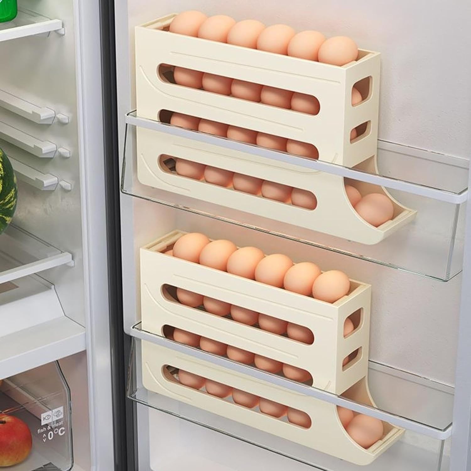 Automatic Egg Rolling Rack – Egg Holder for Refrigerator%