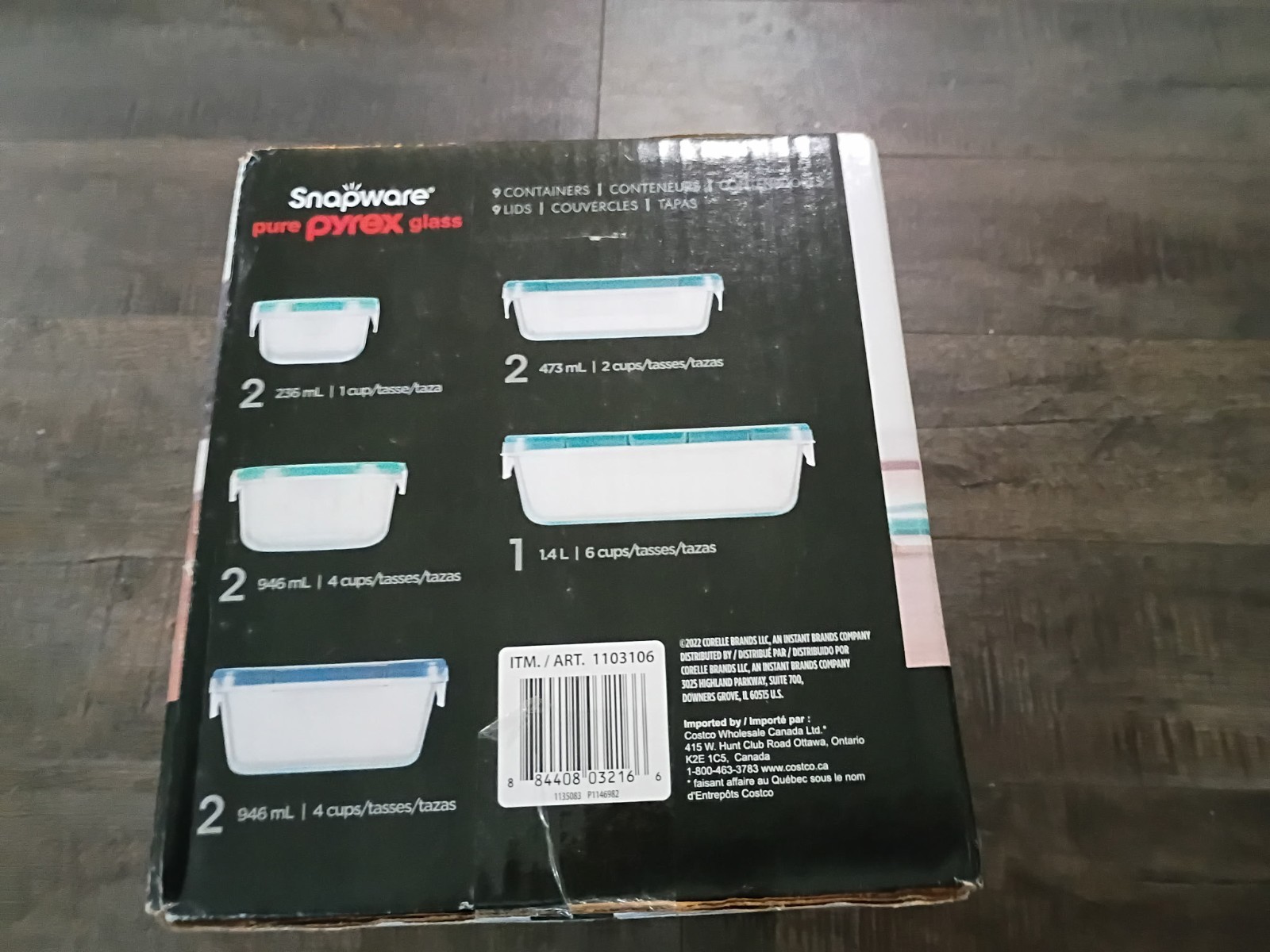 Snapware Pure Pyrex Glass 18pc Food Storage Set Rectangular Airtight Clear