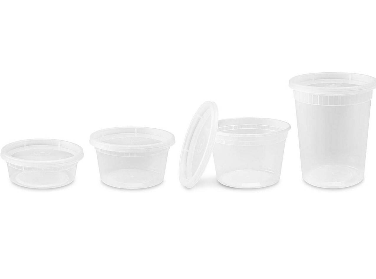 L&F quality Plastic Food Storage Containers with Lids – 32oz (240 Pack)
