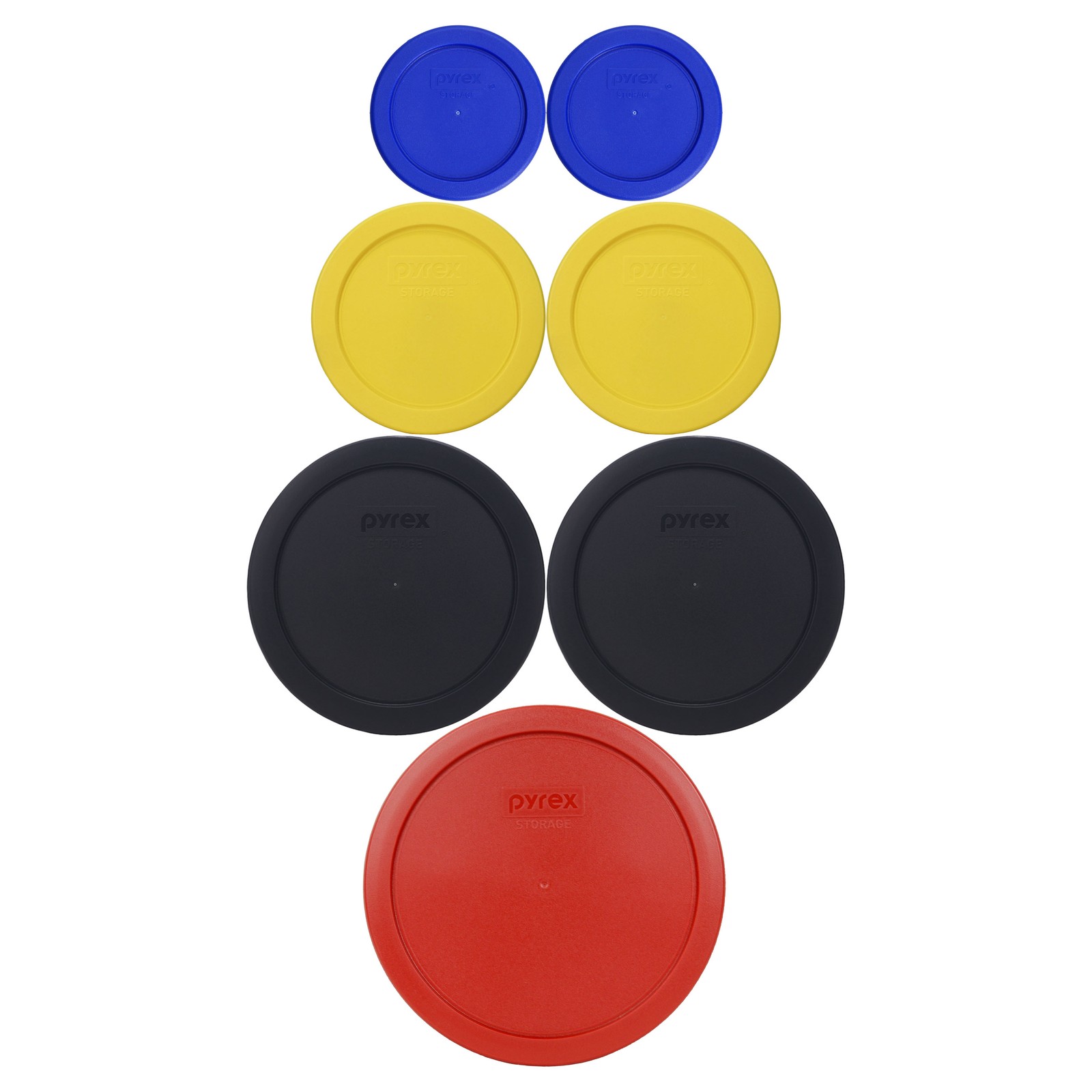 Pyrex (2) 7202-PC Cadet Blue, (2) 7200-PC, (2) 7201-PC, (1) 7402-PC Lids