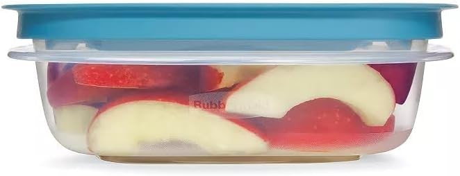 Rubbermaid Storage Containers, Easy Find Lids, Teal, 3 cup, Flex 3 Cup, Teal
