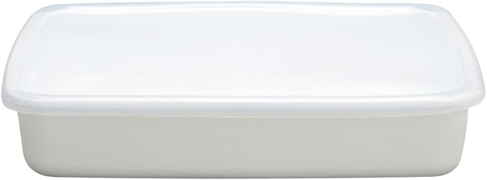 Nodahoro Enamel Storage Container, Heat-Resistant, Rectangular, Shallow, Large S